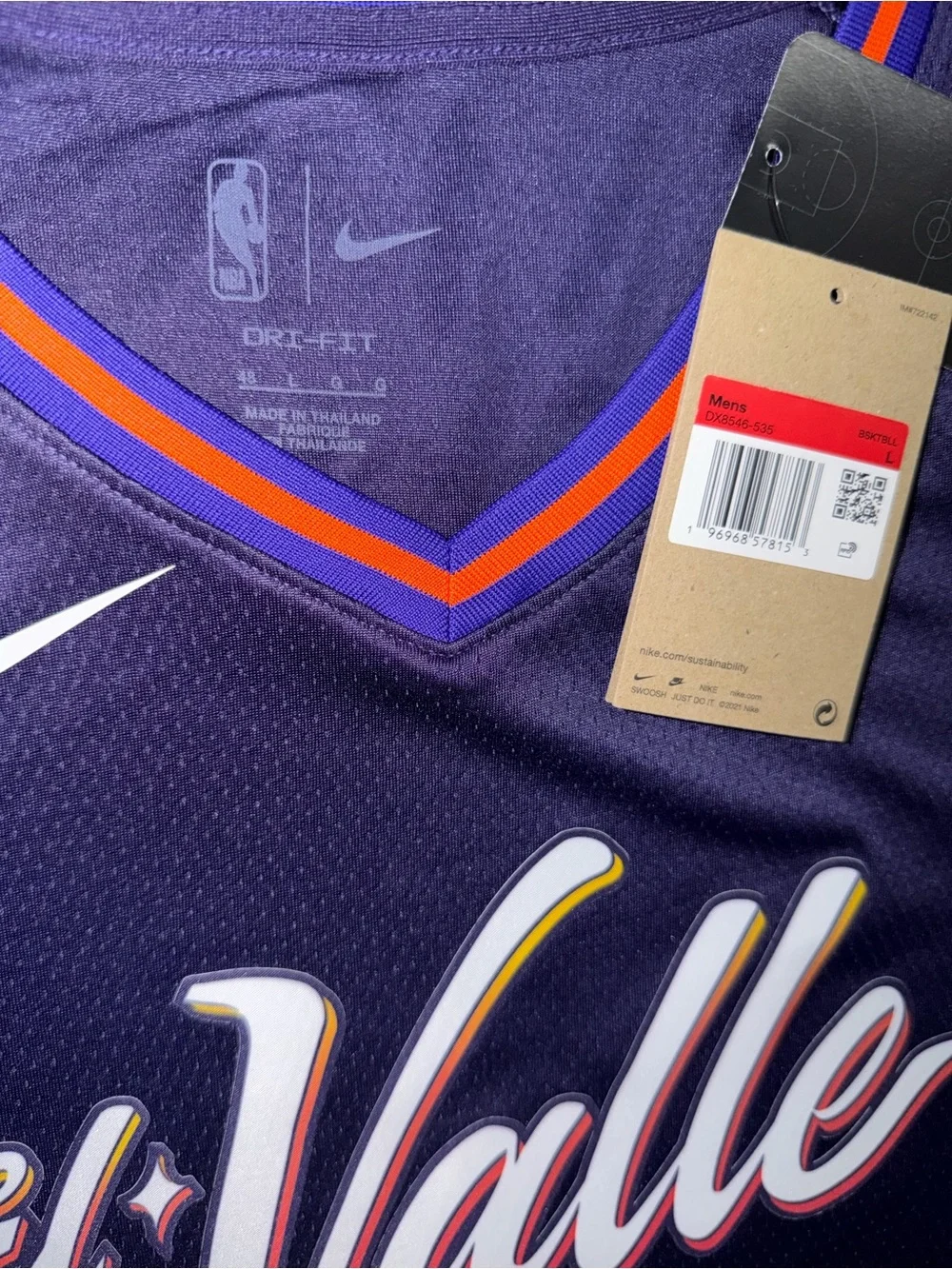Nike Dri-Fit NBA Phoenix Suns City Edition Swingman Jersey DX8546-535 Large